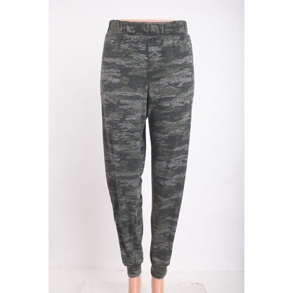 Sanctuary Womens Joggers Sweatpants L Green Gray Camo Print NWT - Picture 1 of 7